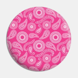 Mandala Pattern Pink and White Halloween Fall Autumn Season Pin