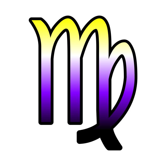 Virgo Nonbinary Pride Symbol by SillyStarlight