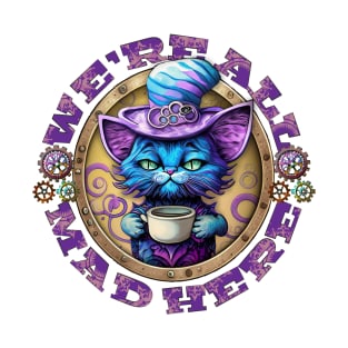 Steampunk Cheshire Cat with Tea Cup T-Shirt