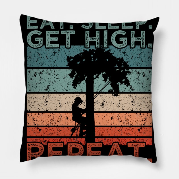 Logger Eat Sleep Repeat Pillow by TK Store