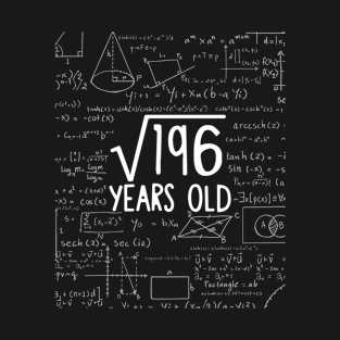 Square Root of 196: 14th Birthday 14 Years Old T-Shirt T-Shirt