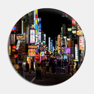 Colorful Neon Street Signs In Kabukichō, Shinjuku, Tokyo Pin