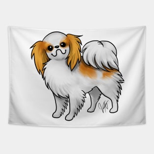 Dog - Japanese Chin - Brown and White Tapestry