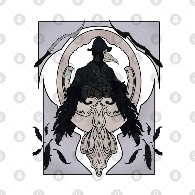 Bloodborne art nouveau - Eileen the Crow by JuditangeloZK