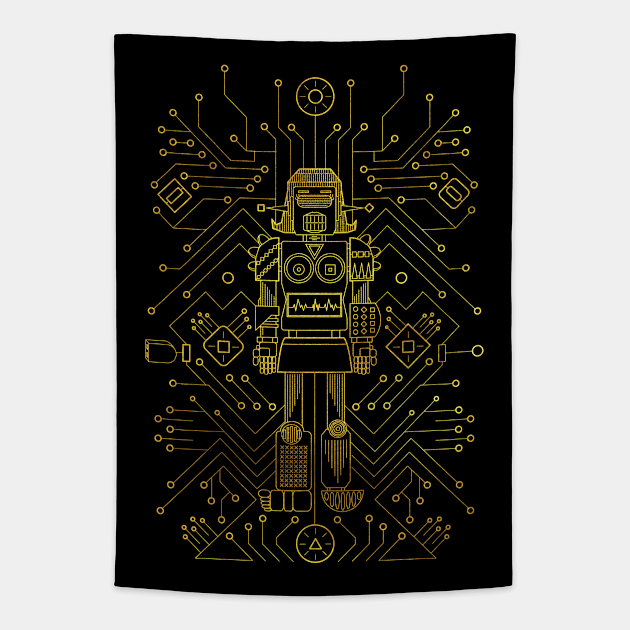 Lady Electro Love Tapestry by maak and illy