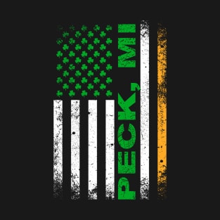 Irish American Flag PECK, MI T-Shirt