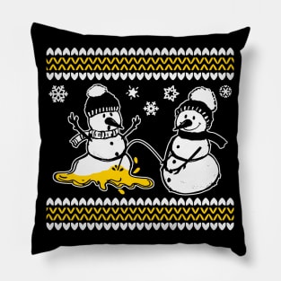 Pee Pee Snowman Pillow