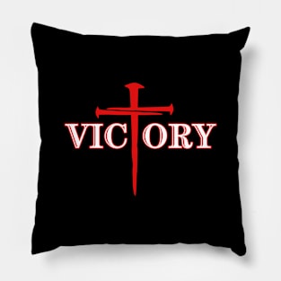 VICTORY W/ NAILS CROSS Pillow