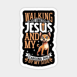 Jesus and dog - Carolina Dog Magnet
