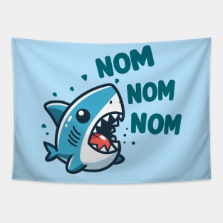 Nom Nom Nom: Hungry Shark Tapestry