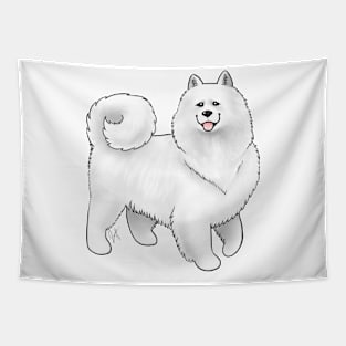 Dog - Samoyed - White Tapestry