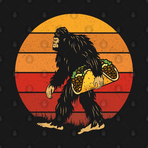 Funny Bigfoot Holding A Taco