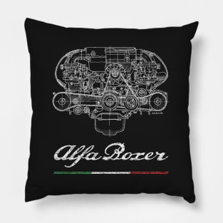 Italian Boxer engine on white Pillow