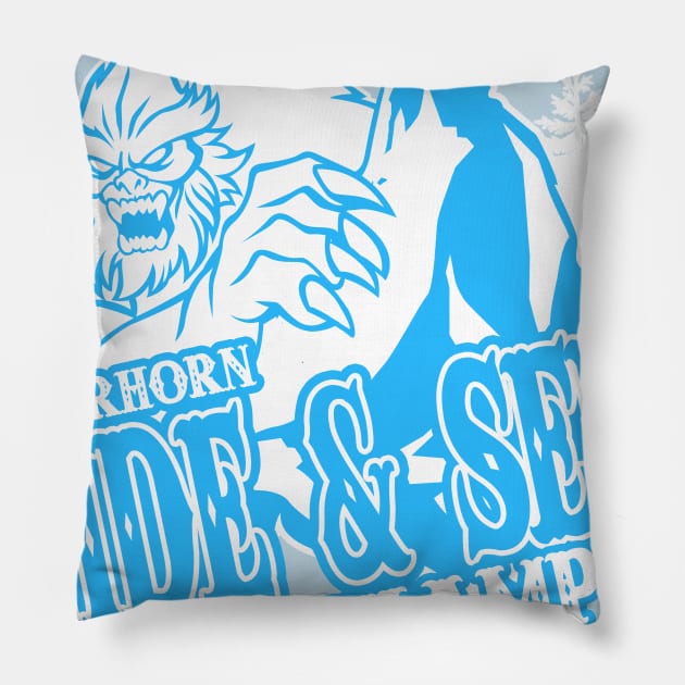 Hide and Seek Champion Big Foot Yeti Pillow by Louieloco