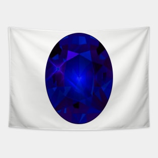 Blue and Purple Oval Shape Gemstone Tapestry