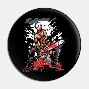 Chainsaw Killer Pin