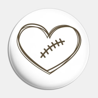 Football Heart Pin