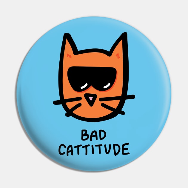 Bad Cattitude Pin by RADdoodads