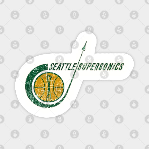 Seattle SuperSonics 60s Vintage Magnet by Thrift Haven505