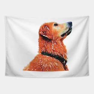 Golden Retriever Excited Tapestry