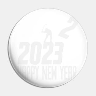 happy new year 2023 golf Pin