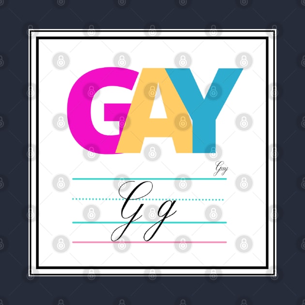 GAY Queer Alphabet Cards by 3mosCreatives