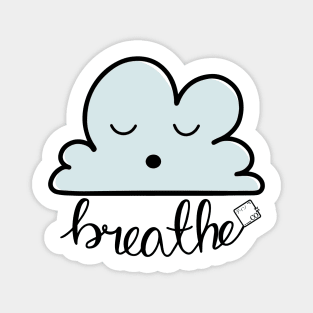 Breathe Kawaii Cloud Design Magnet