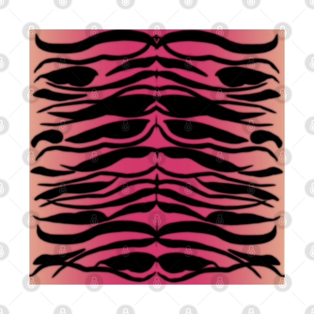 Tiger Skin Striped Pattern in Raspberry Pink by ButterflyInTheAttic