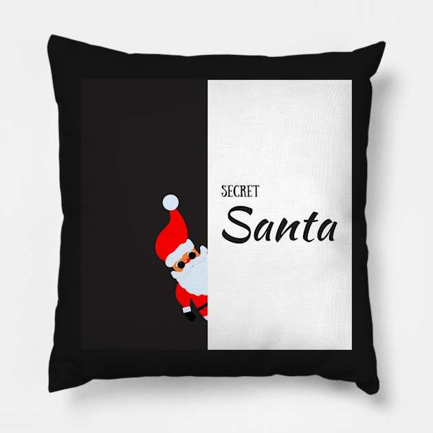 funny secret santa Pillow by KyrgyzstanShop