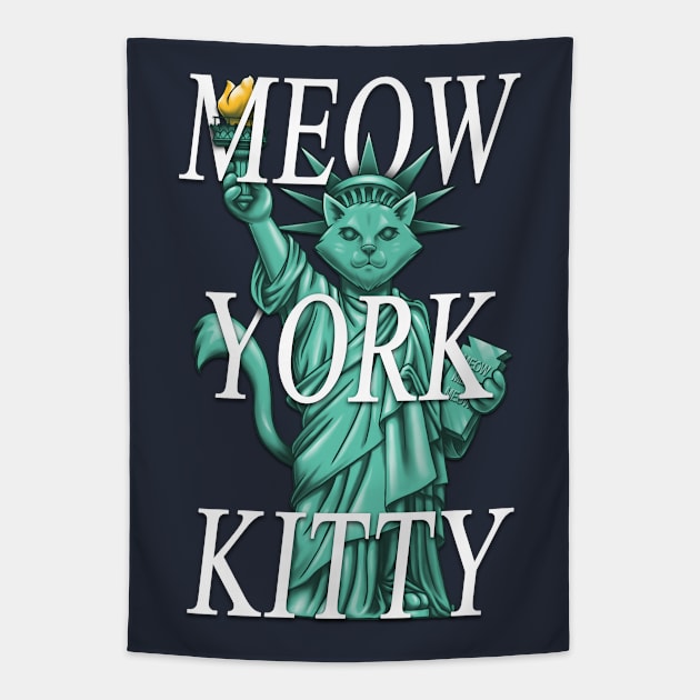 Meow York Kitty Tapestry by c0y0te7