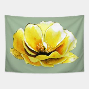 YELLOW PRICKLY PEAR CACTUS FLOWER Tapestry