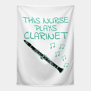 This Nurse Plays Clarinet, Clarinetist Woodwind Musician Tapestry