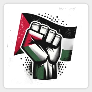 Free Palestine Hand Clenching Sticker, Sticker, Free Palestine