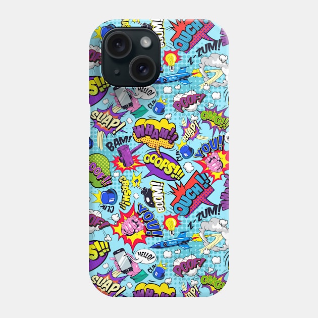 Comic Poofs Phone Case by colors