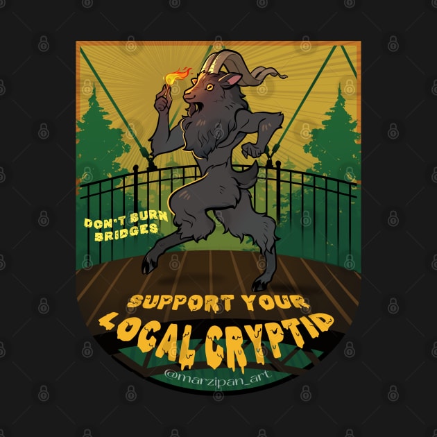 The Goatman- Support Your Local Cryptid by Marzipan Art