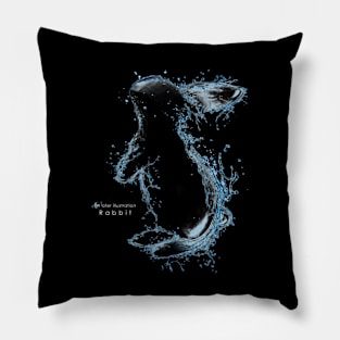 Water illustration “Rabbit“ Pillow