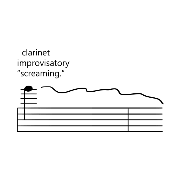 Orchestra Musical Meme Sheet Music Notation Clarinet Improvisatory Screaming by yellowpomelo