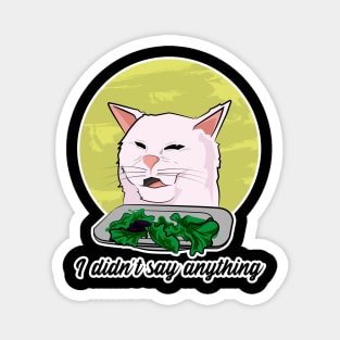 Meme cat white 2019 Magnet