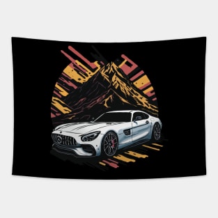 Mercedes AMG GT Vintage Car Tapestry