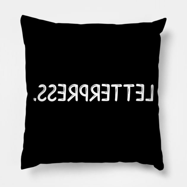 Graphic Artist Letterpress Printing Press Pillow by StacysCellar