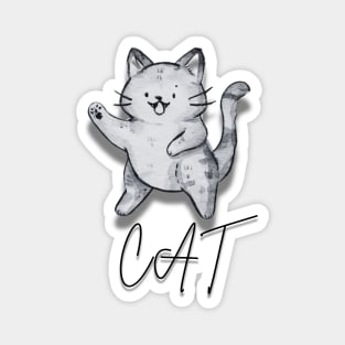 Happy sticker cat Magnet