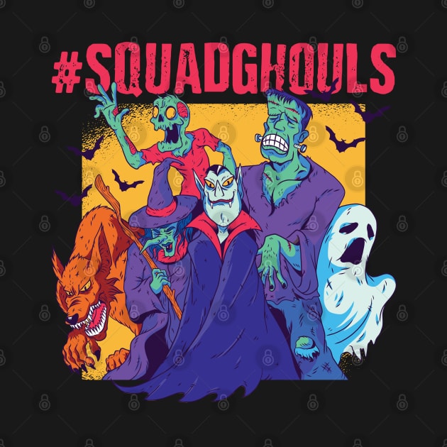 #SquadGhouls Funny Halloween Monsters by M n' Emz Studio