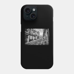 Castle Hill, Lincoln City, England, Black And White Phone Case