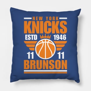 New York Knicks Brunson 11 Basketball Retro Pillow