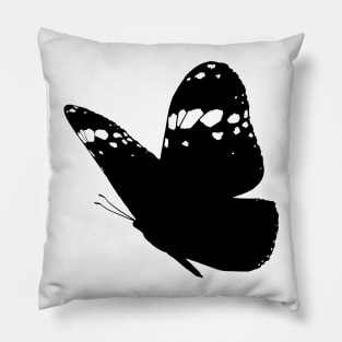 Butterfly Black Silhouette Animal Pet Cool Style Pillow