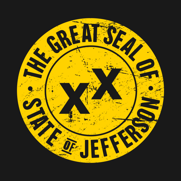 State Of Jefferson | Distressed Golden Seal by MeatMan