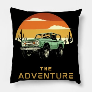 Black Yellow Simple Minimalist The Adventure Pillow