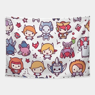 Adorable Anime Characters - Enchanting Kawaii Magic Tapestry