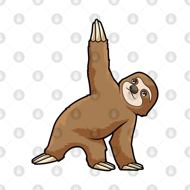 Sloth at Yoga Stretching exercises Legs by Markus Schnabel