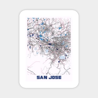 San Jose - Califonia MilkTea City Map Magnet